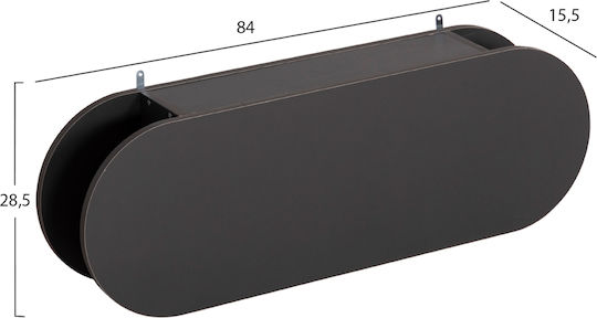 Freebox Wall Hanger Wooden 6 Hooks Bronze 84x12x28.6cm