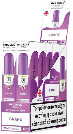 Bar Juice 5000 Έτοιμο Υγρό Αναπλήρωσης Bar Salts Grape 20mg 10ml Grape