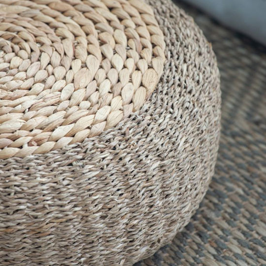 Bean Bag Chair Stool Waterproof Beige 41x41x15cm