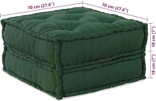vidaXL Waterproof Green Bean Bag Chair 140x70x36cm