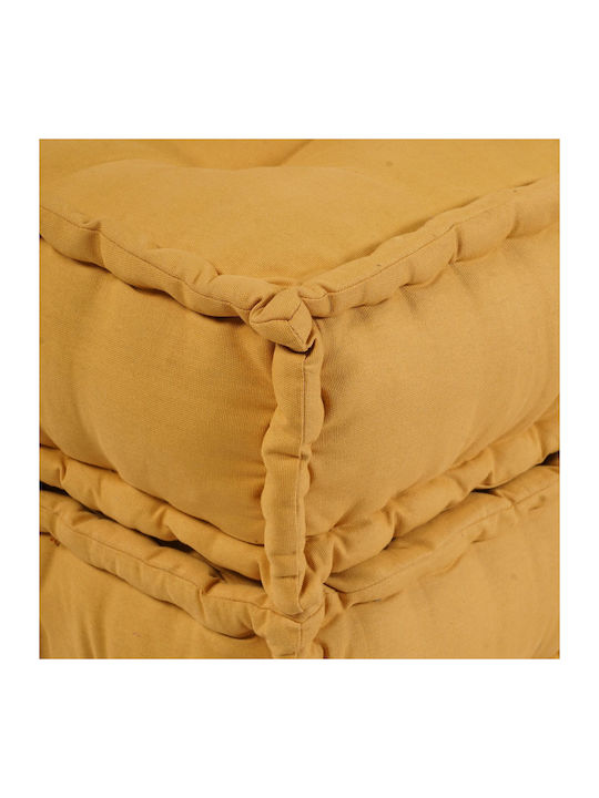 Bean Bag Sofa Poof Yellow 70x70x54cm