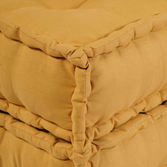 vidaXL Waterproof Yellow Bean Bag Chair 70x70x54cm