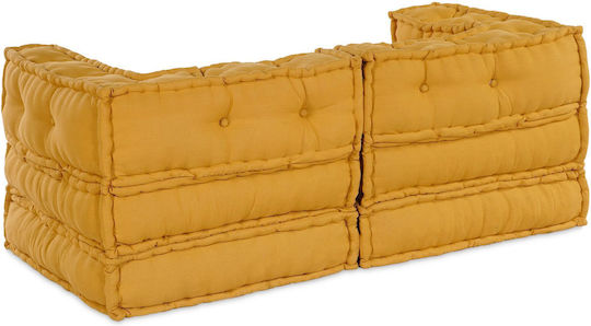 vidaXL Waterproof Yellow Bean Bag Chair 70x70x54cm