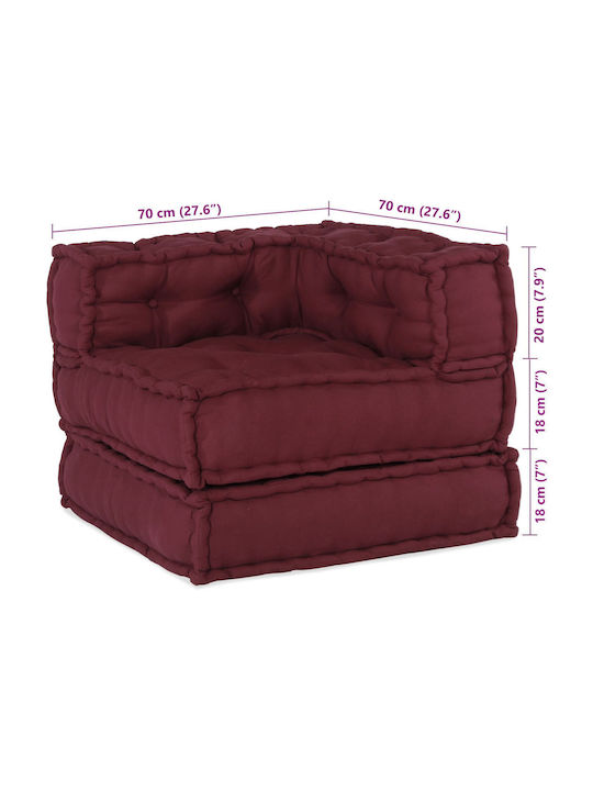 Πουφ Sofa Burgundisch 140x70x54cm