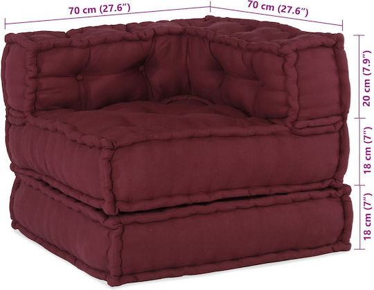 Bean Bag Chair Waterproof Burgundy 140x70x54cm
