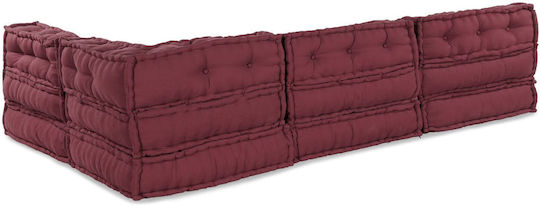 vidaXL Waterproof Burgundy Bean Bag Chair 70x70x54cm