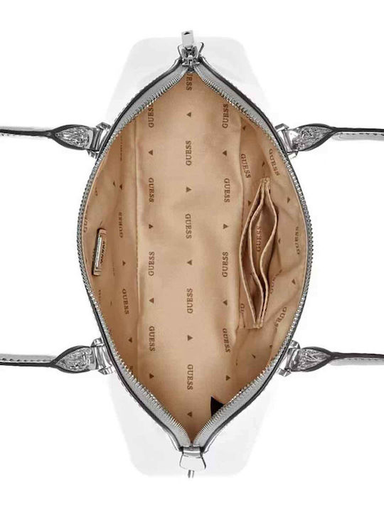 Damentasche Schultertasche Silber