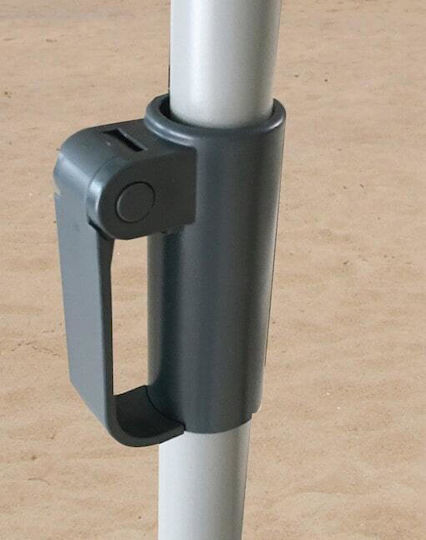Solart Folding Beach Umbrella Aluminum Diameter 2m with UV Protection and Air Duct Blue