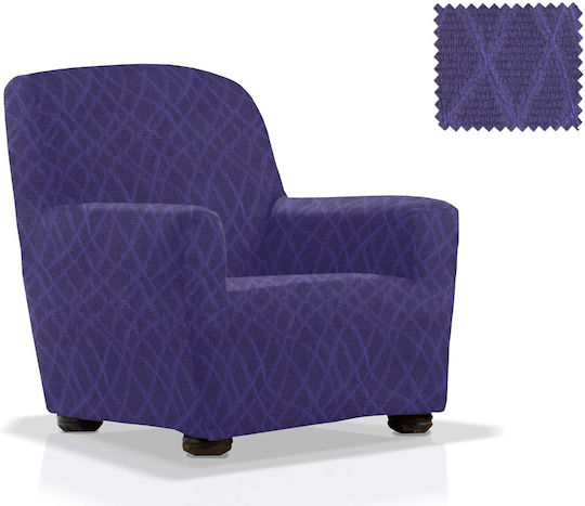 Mc Decor Waves Elastische Abdeckung für Dreisitziges Sofa Blue 170εκ. 1Stück MCL.EL.WAVES.TR-MPLE
