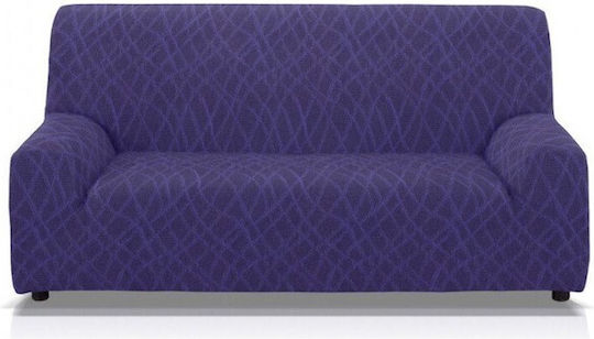 Mc Decor Waves Elastische Abdeckung für Dreisitziges Sofa Blue 170εκ. 1Stück MCL.EL.WAVES.TR-MPLE