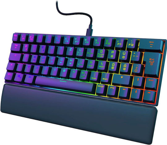 URage Exodus 760 Mini Οπτικό Gaming Πληκτρολόγιο 60% με Outemu Red διακόπτες και RGB φωτισμό (Αγγλικό US)