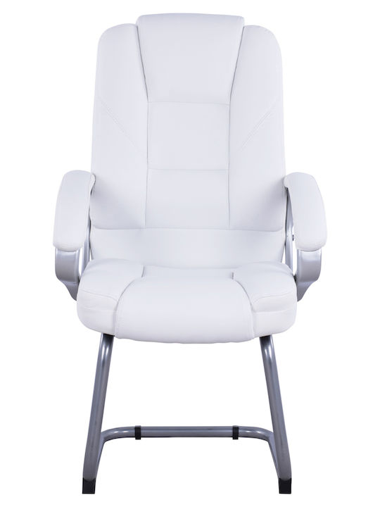 Visitor Armchair Λευκή 63x67x112cm