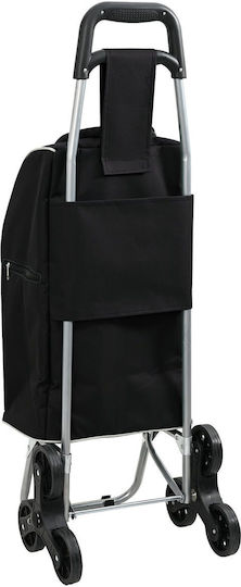 Stoff Einkaufswagen Klappbar Schwarz 33x36x30cm