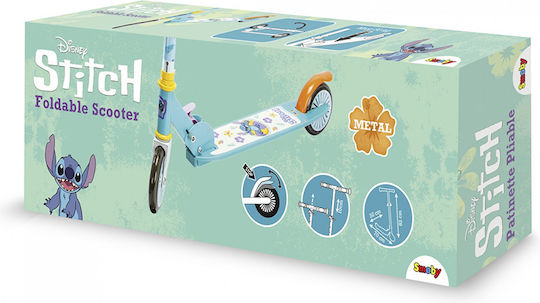Smoby Детски Ролери Сгъваеми Stitch 2 Колела За 5+ Години Светлосин