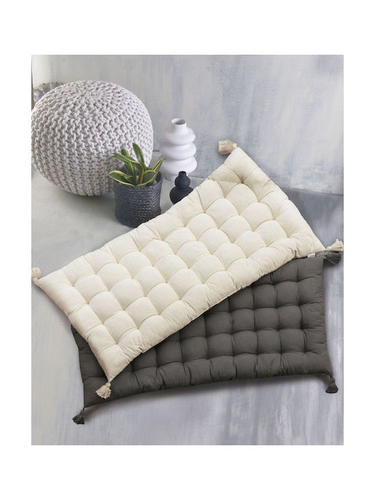Rythmos Floor Pillow Sonia from 100% Cotton Gray 60x120cm