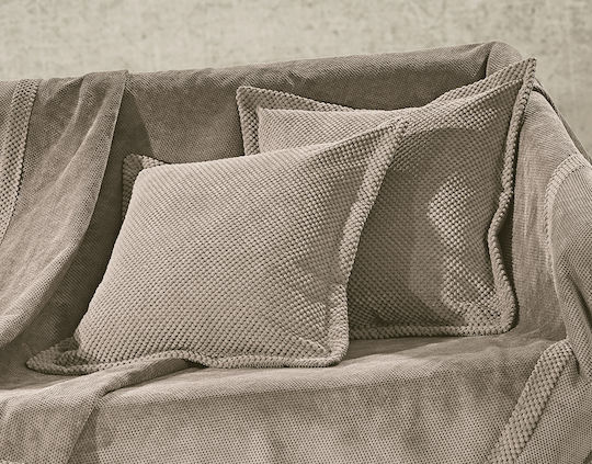 Guy Laroche Διακοσμητική Μαξιλαροθήκη Rubicon Fleece Camel 42x42εκ.