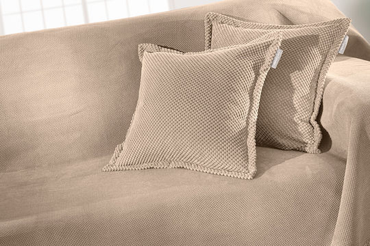 Guy Laroche Διακοσμητική Μαξιλαροθήκη Rubicon Fleece Camel 42x42εκ.