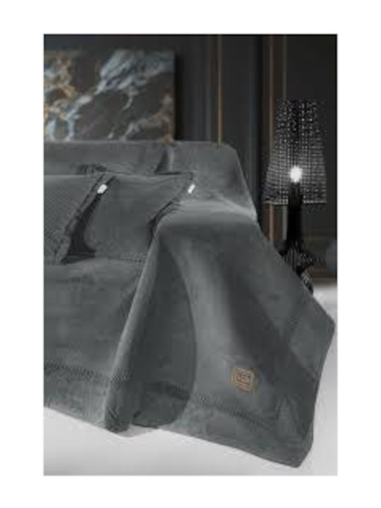 Guy Laroche Rubicon Dreisitzer-Sofa Wurf Zwei Seiten 180x300cm Anthrazit