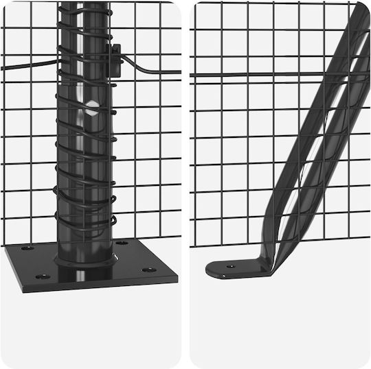 vidaXL Ситова мрежа Сив 1.6x25м