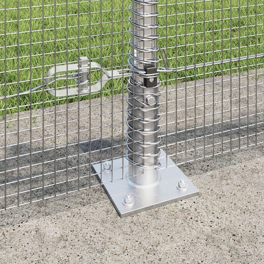 vidaXL Wire Fencing Galvanized Set Silver 0.4x10m