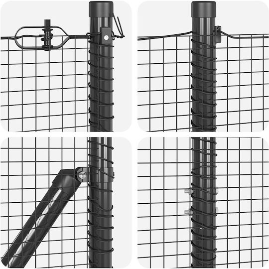 vidaXL Ситова мрежа Сив 1.6x25м