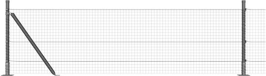 vidaXL Ситова мрежа Подредба Сив 0.4x10м