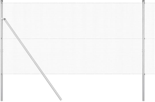 vidaXL Wire Fencing Galvanized Set Gray 1.4x10m
