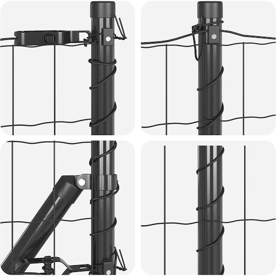 vidaXL Plasă de sârmă Galvanizat Module Gri 0.6x10m