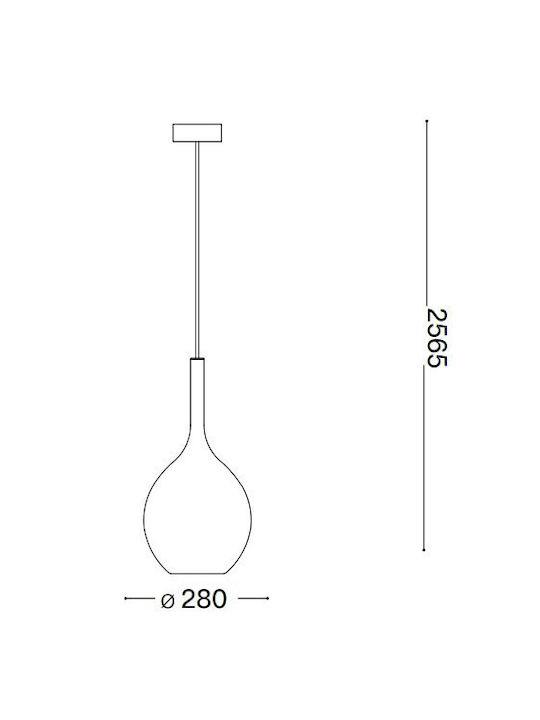 Ideal Lux Pendant Light Blue 28cm
