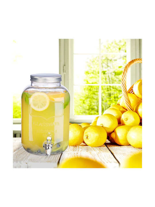 Relaxdays Κανάτα Σερβιρίσματος Γυάλινη 5000ml