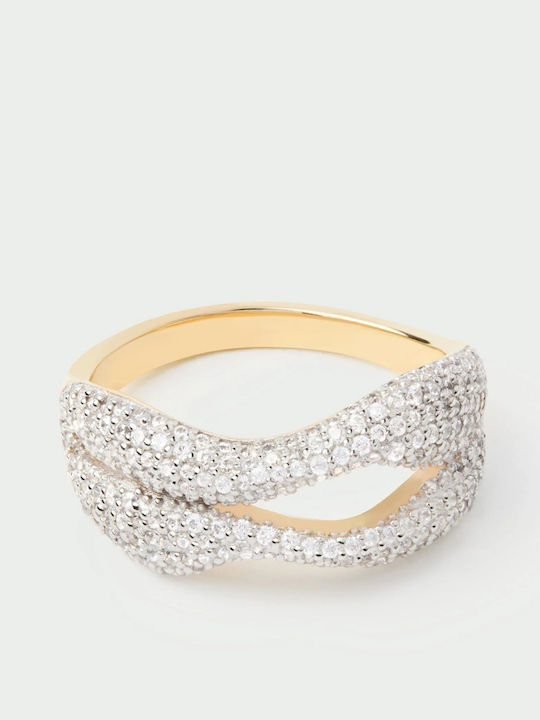P D Paola Damen Silber Vergoldetes Ring
