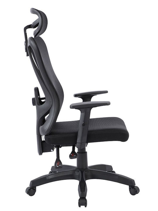 Woodwell Bf3750 Καρέκλα Διευθυντική με Ρυθμιζόμενα Μπράτσα Μαύρο