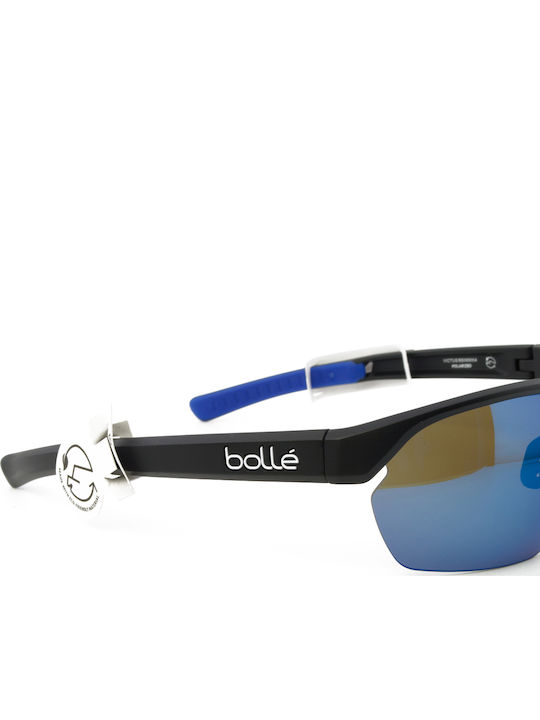Bolle Bărbătești Ochelari de soare cu Negru Cadru și Albastru Polarized Oglindă Lentilă BS065004