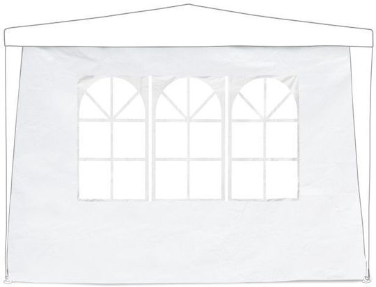 Set 6 Seitenwände Pavillon Relaxdays Maße 100 x 177 cm Weiß