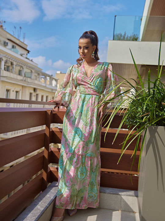Summer Maxi Dress for Wedding / Baptism Pink