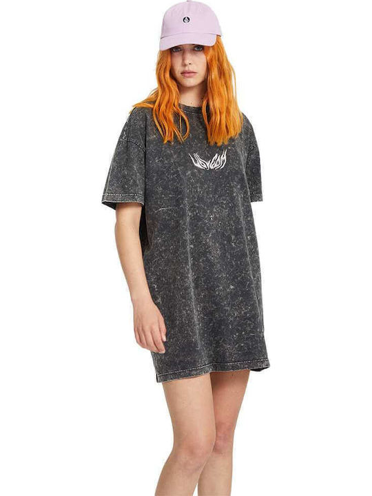 Alix Καλοκαιρινό Mini T-shirt Φόρεμα Vintage Black