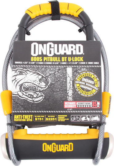 OnGuard Fahrradschloss für Pedal mit Schlüssel Gray