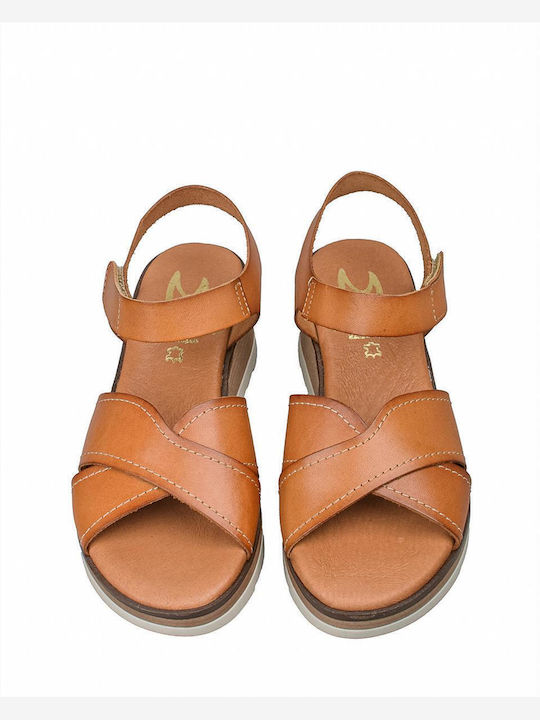 Women's Leather Platform Shoes Tabac Brown