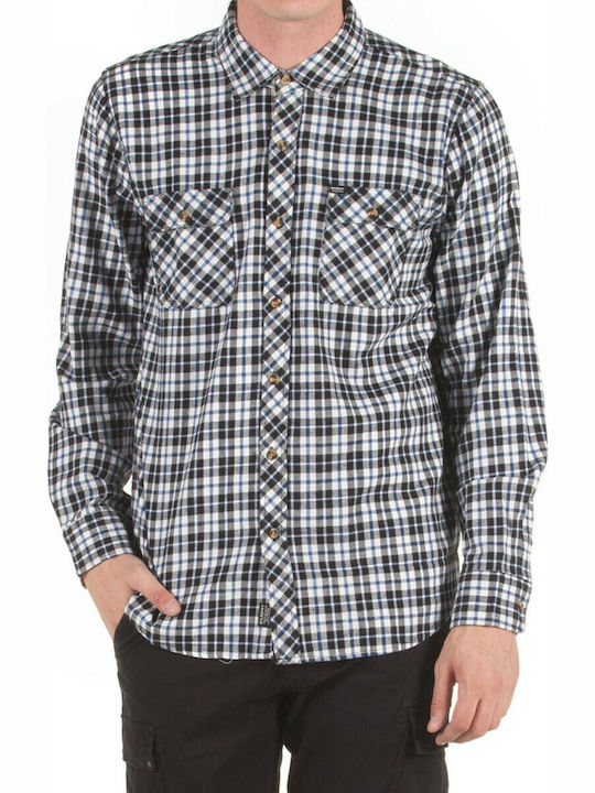 Long-sleeved Shirt Checked White / Black