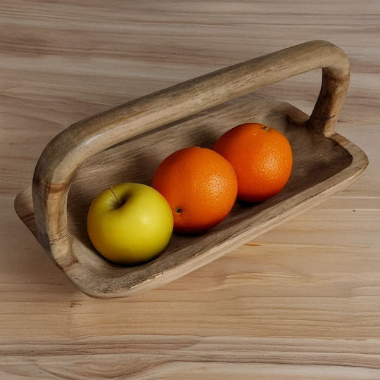 Artekko Woody Διακοσμητική Πιατέλα Ξύλινη Καφέ 40x20x20εκ. Artekko Woody Διακοσμητική Πιατέλα Ξύλινη Καφέ 40x20x20εκ.