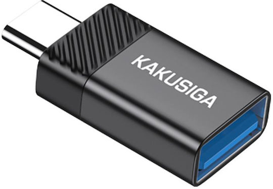 Kakusiga Конвертор USB-C мъжки към USB-C женски Черен 1бр KSC-1406