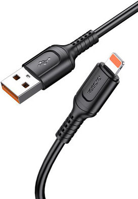 Kakusiga USB-A to Lightning Cable 12W Μαύρο 1m (KSC-805-L-BK)