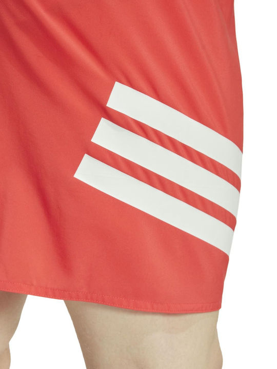 3-Stripes Мъжки Бански Плувни Шорти Червени на Райета