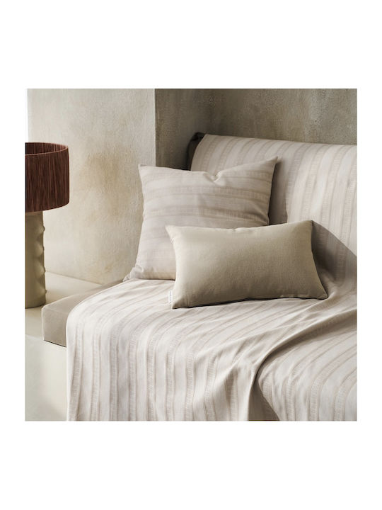 Gofis Home Laurel Ριχτάρι Πολυθρόνας Ζακάρ 180x180εκ. Beige 731/04