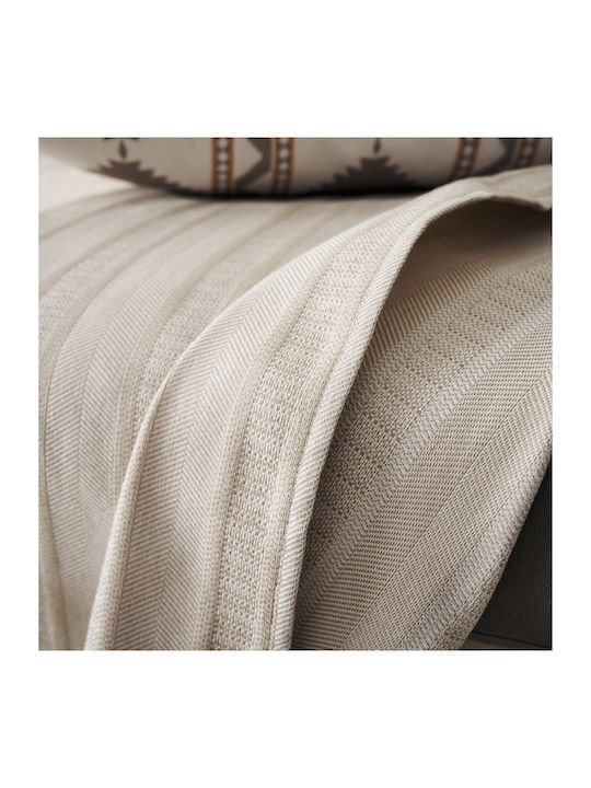 Gofis Home Laurel Ριχτάρι Πολυθρόνας Ζακάρ 180x180εκ. Beige 731/04