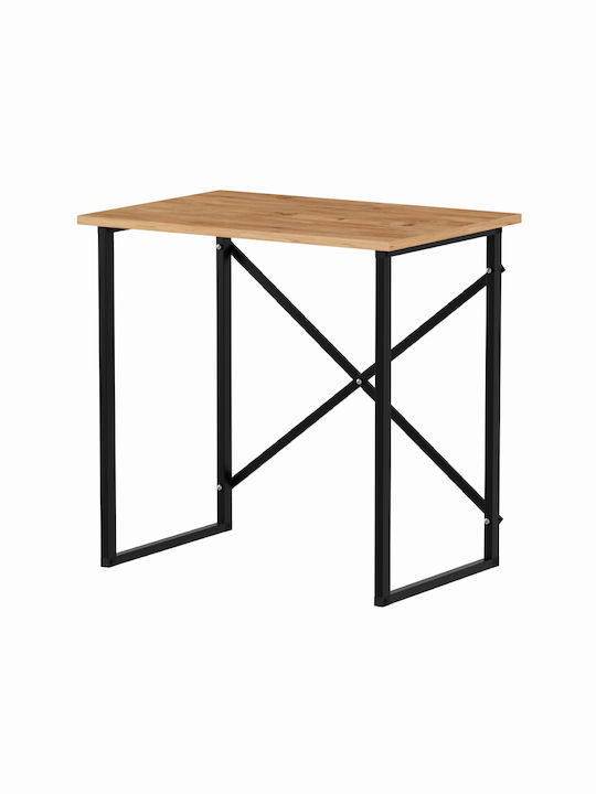 Γραφείο Verne Ξύλινο Pine Oak με Μεταλλικά Πόδια 75x52x73.8εκ.