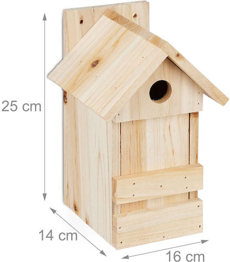 Căsuță Decorativă pentru Păsări din Lemn 25 X 16 X 14 Cm Naturală Căsuță Decorativă pentru Păsări din Lemn 25 X 16 X 14 Cm Naturală