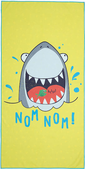 Kentia Float Kids Beach Towel Light Blue Sharks 140x70cm