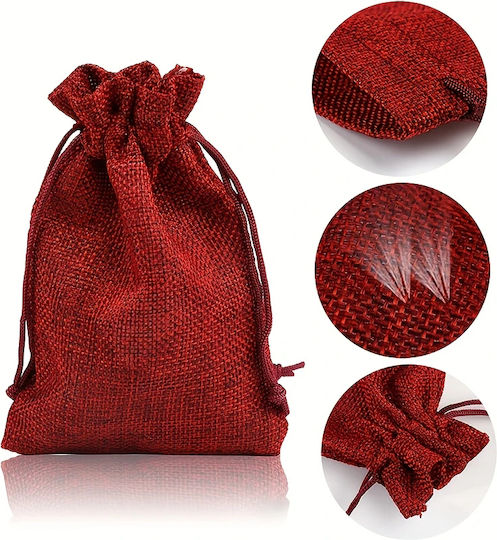 Panora Fabric Pouch for Gift Red 9x7cm.