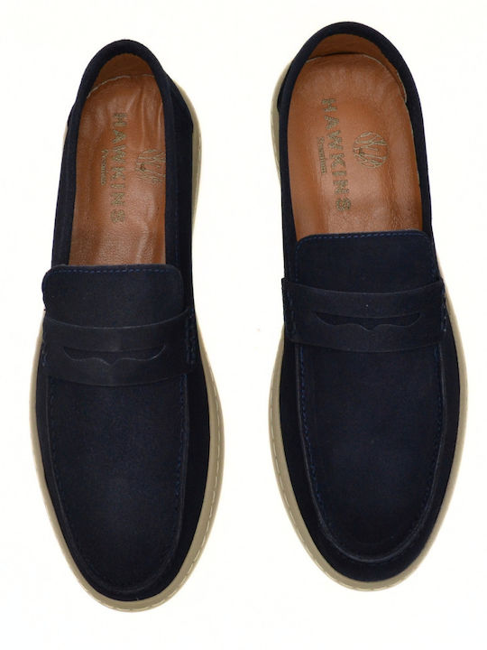 Δερμάτινα Ανδρικά Boat Shoes σε Μπλε Χρώμα